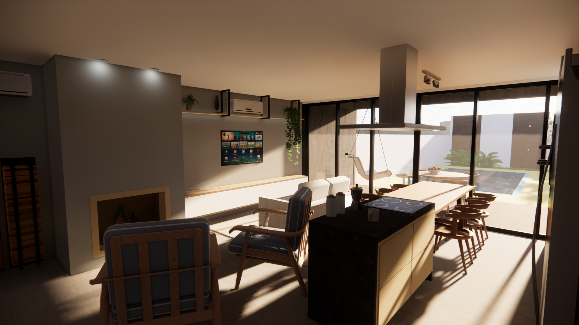 Arquitetura de interiores da casa JL