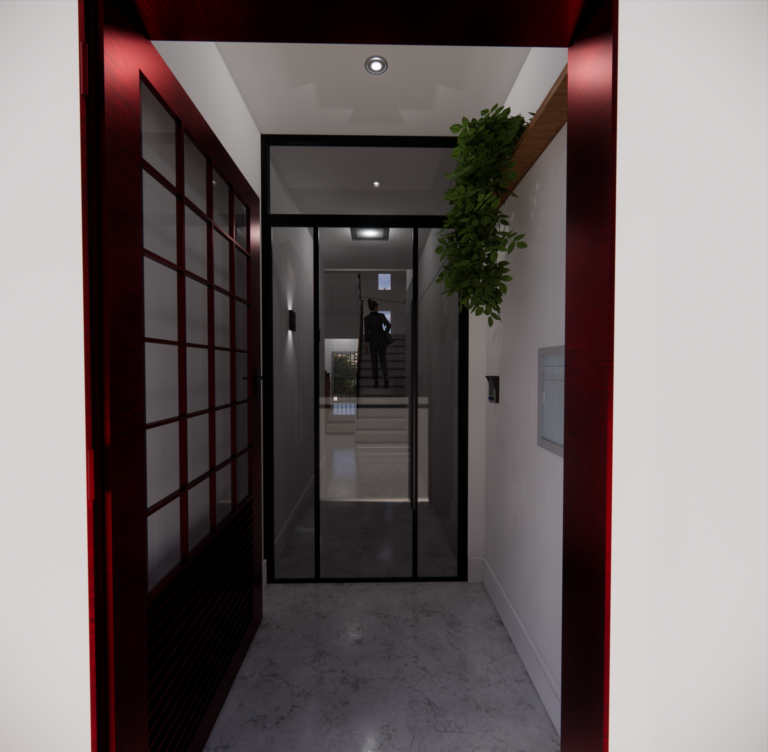 Porta externa, existente, do edifício MN